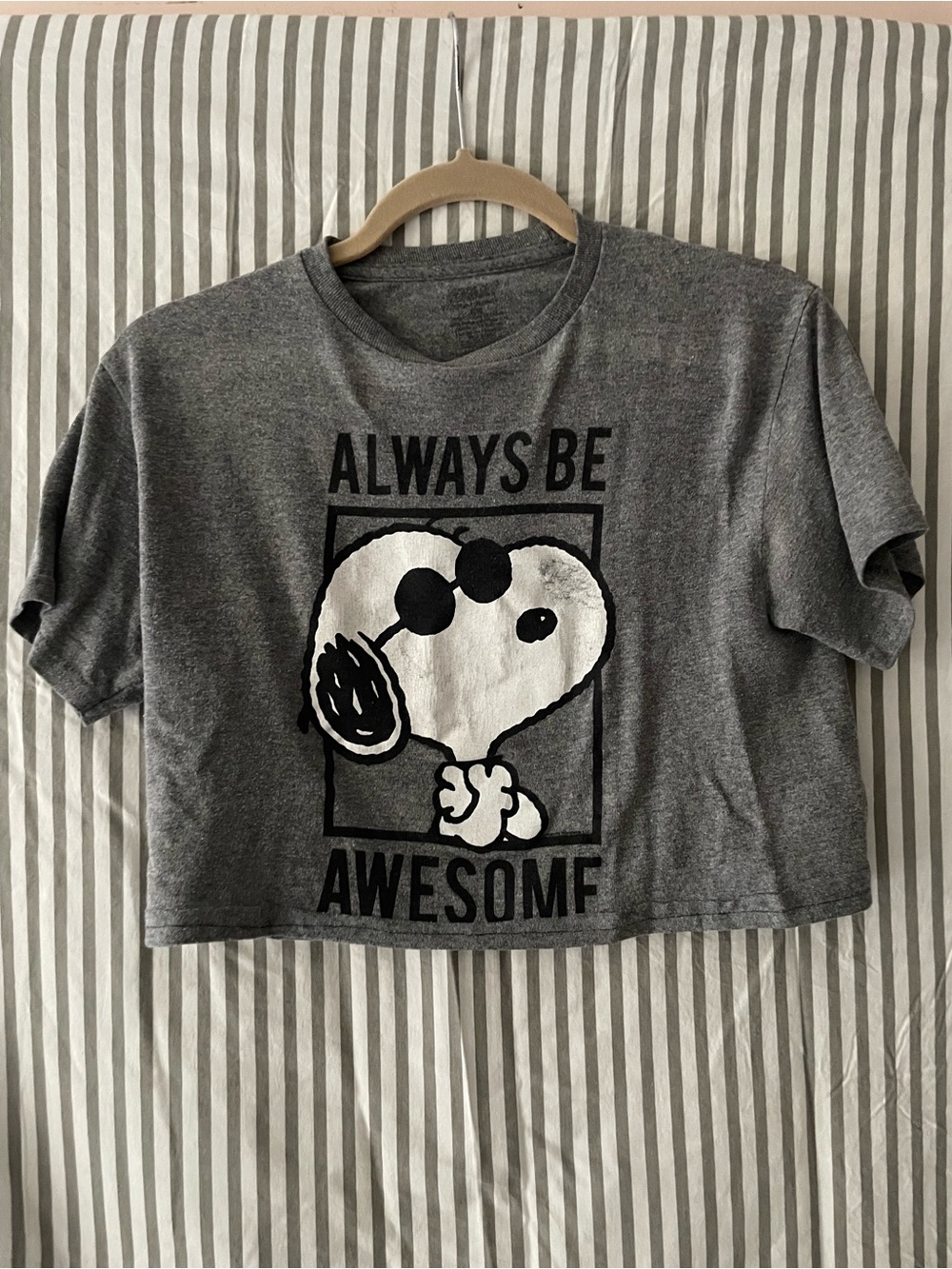 'Always Be Awesome' Snoopy Crop Top